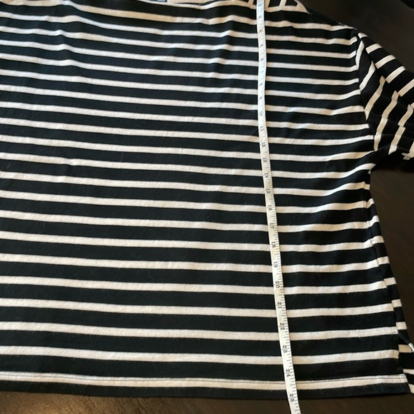 Zara Striped Boatneck Button Arm Top - Picture 8 of 9